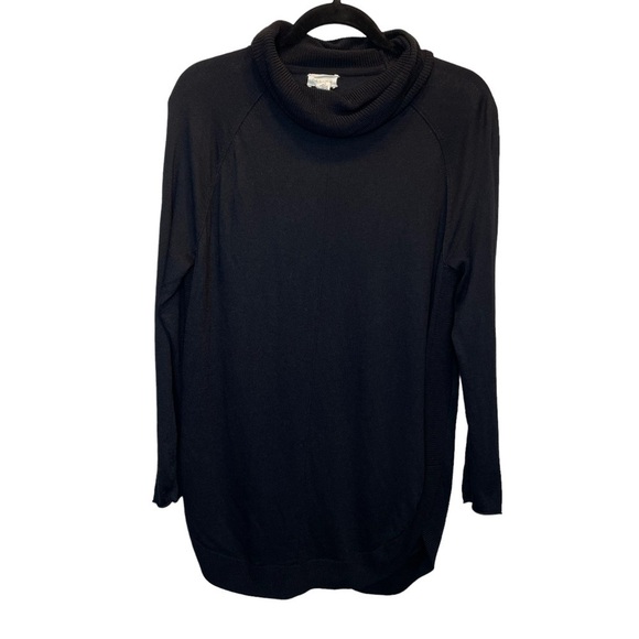 Caslon Turtleneck Tunic Sweater Black Small - Picture 2 of 7